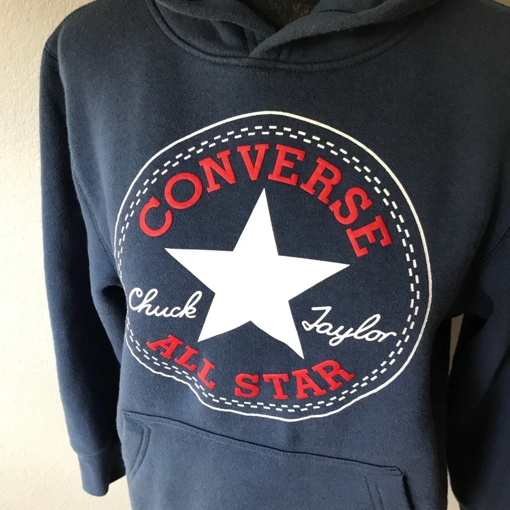 Converse all star Chuck Taylor blue pullover hoodie